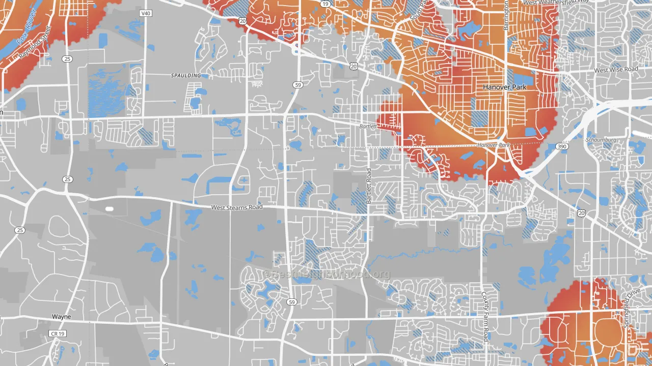 Transit Grade map of 60103, IL