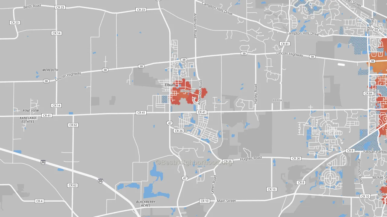 Transit Grade map of 60119, IL