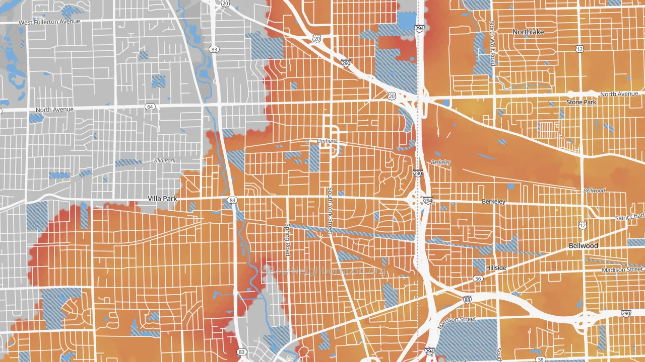 Transit Grade map of 60126, IL