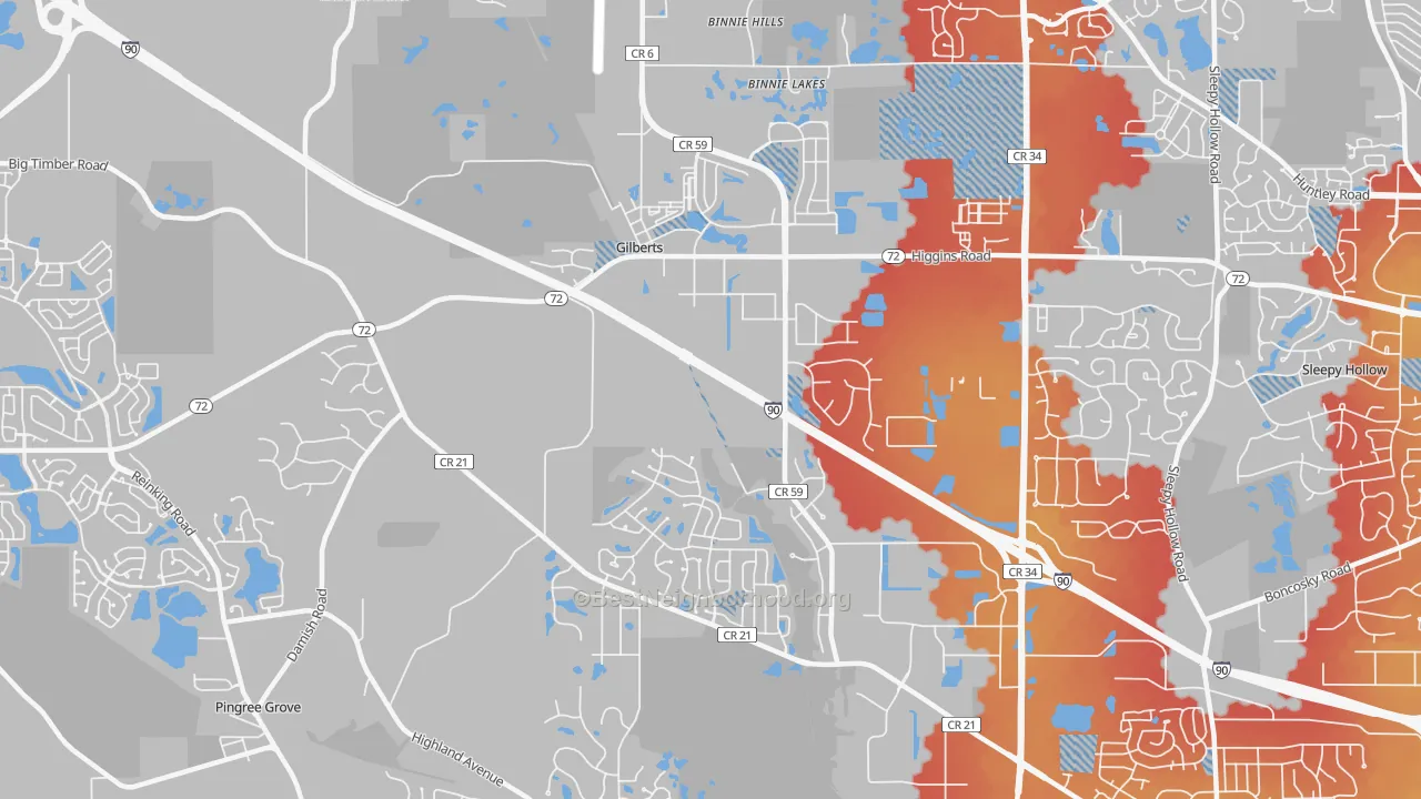 Transit Grade map of 60136, IL