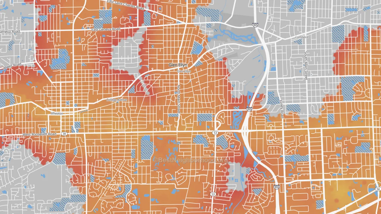 Transit Grade map of 60137, IL