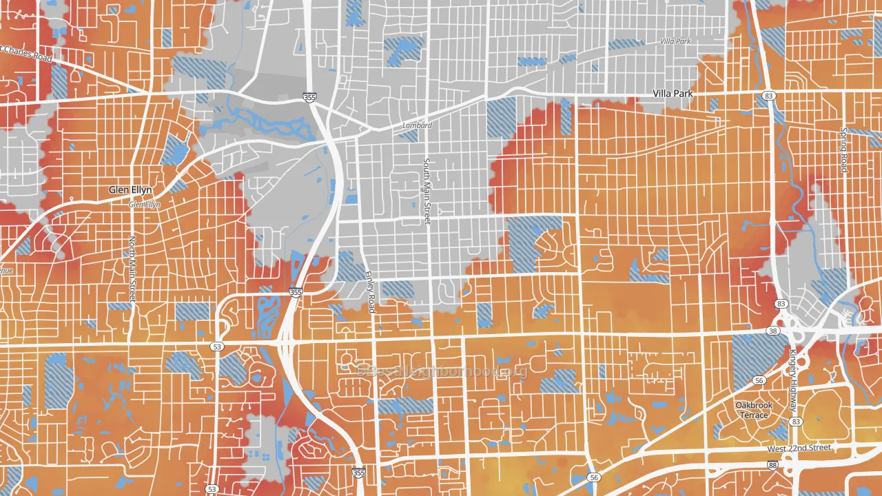 Transit Grade map of 60148, IL