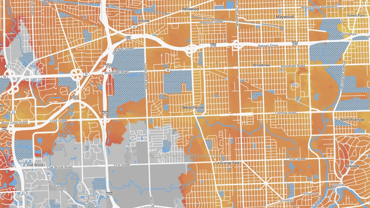 Transit Grade map of 60154, IL