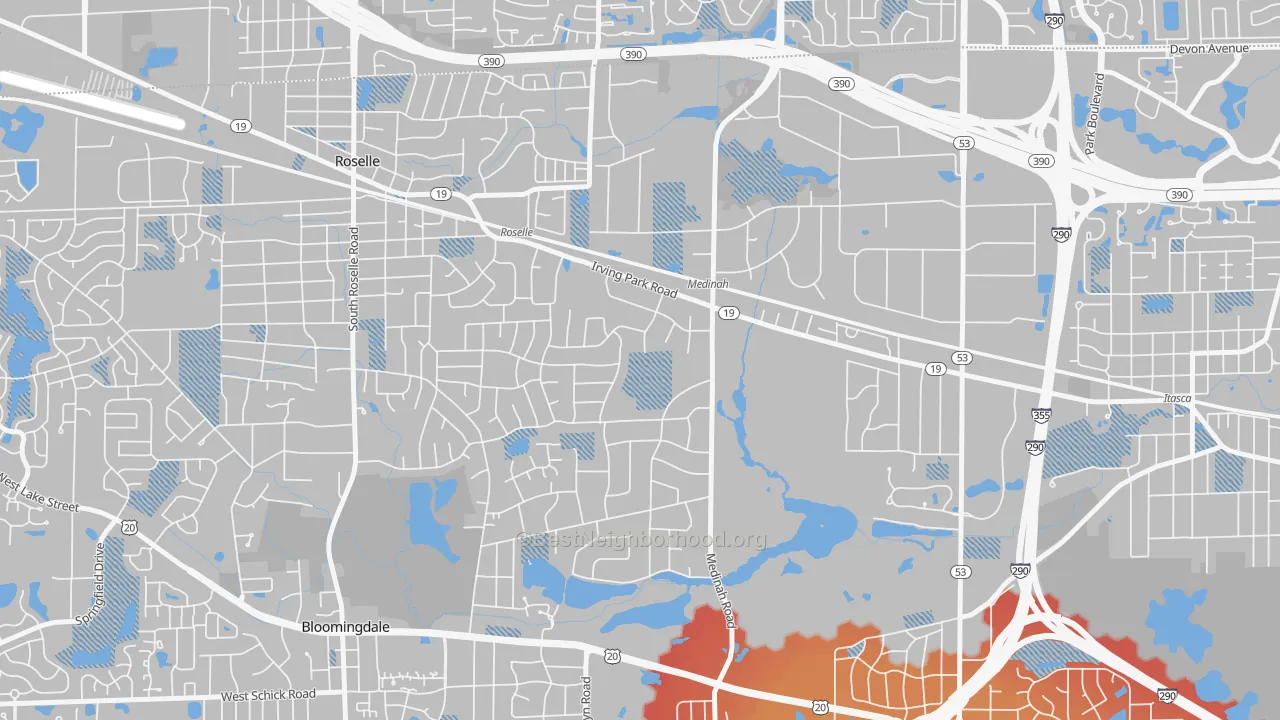 Transit Grade map of 60157, IL