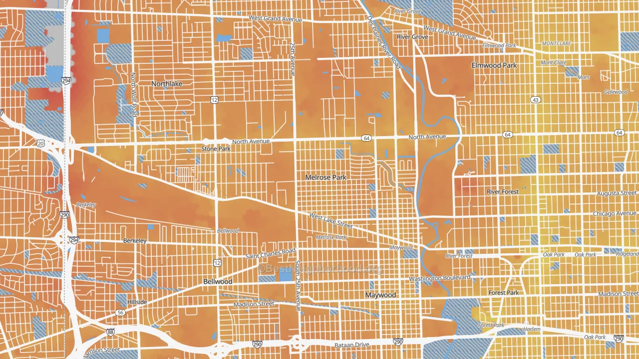 Transit Grade map of 60160, IL