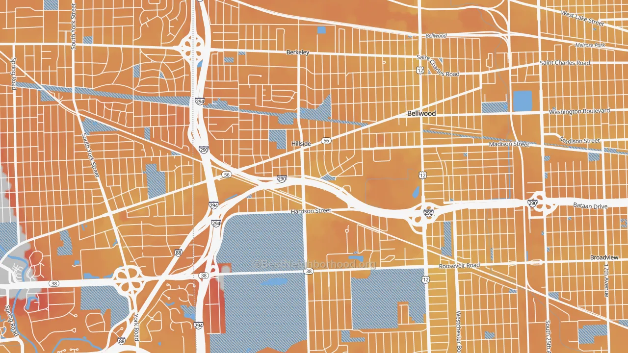 Transit Grade map of 60162, IL