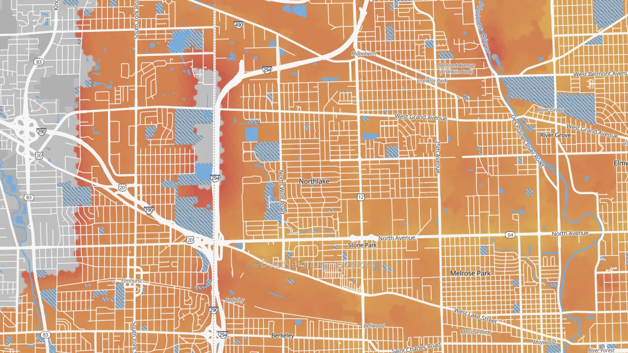 Transit Grade map of 60164, IL