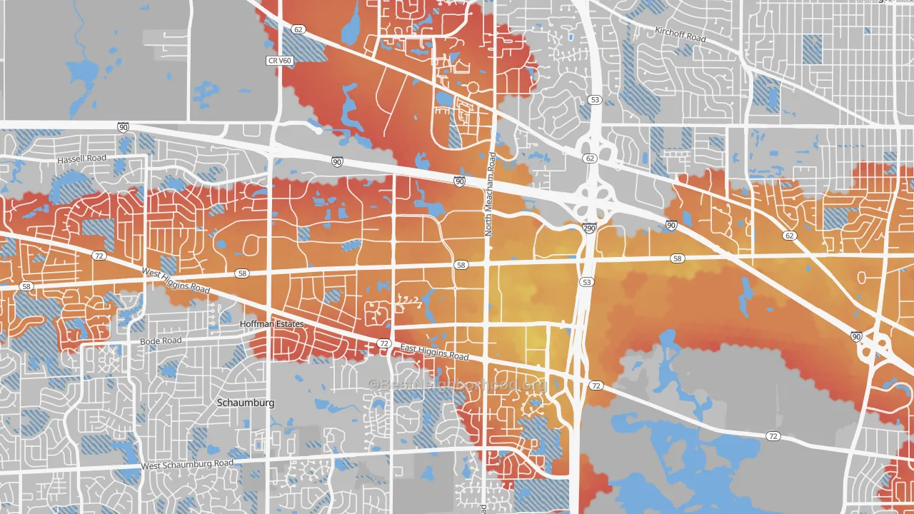 Transit Grade map of 60173, IL
