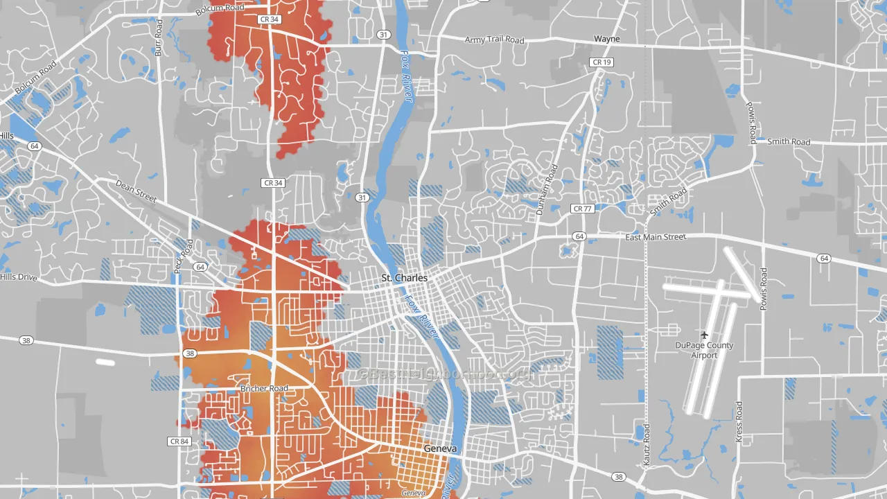 Transit Grade map of 60174, IL