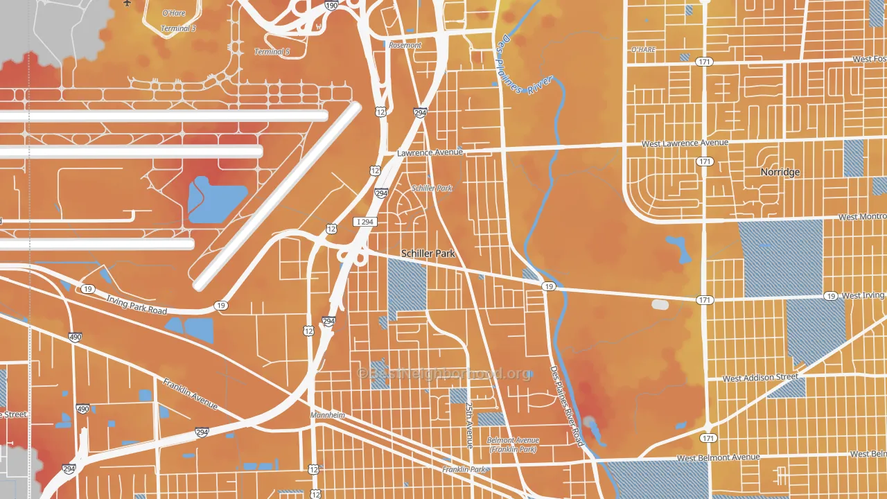 Transit Grade map of 60176, IL