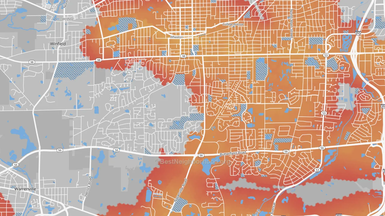 Transit Grade map of 60189, IL