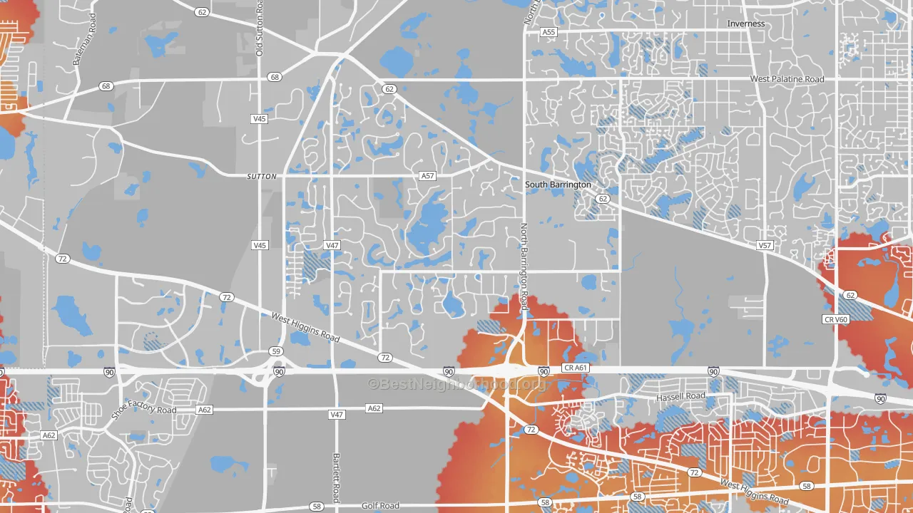 Transit Grade map of 60192, IL
