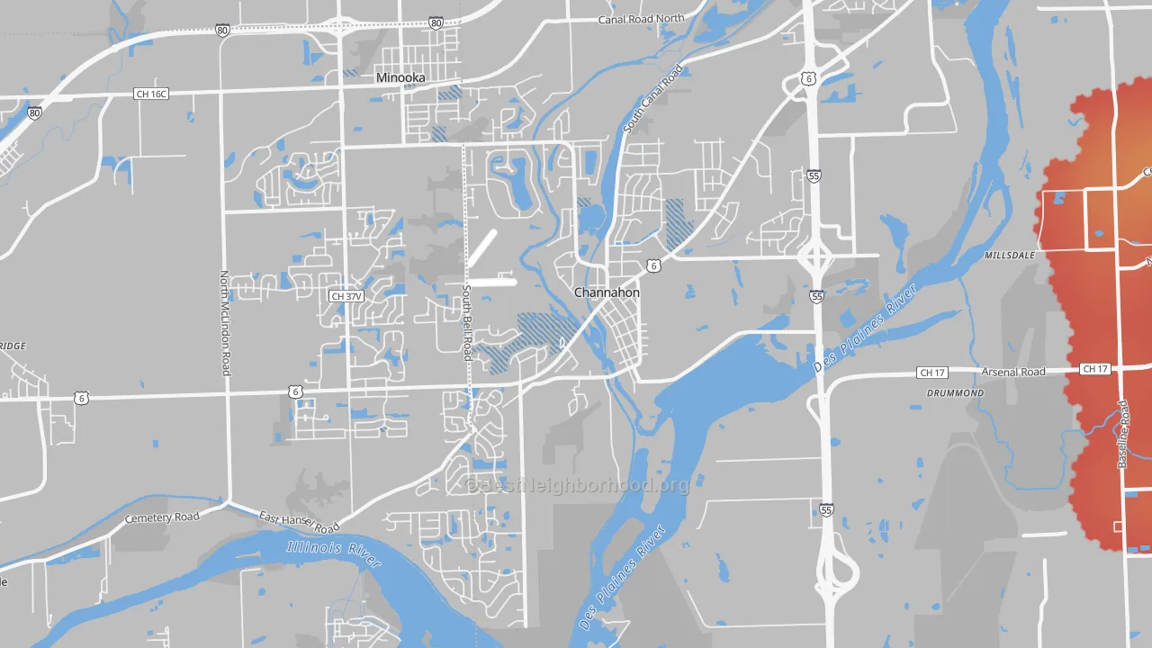 Transit Grade map of 60410, IL