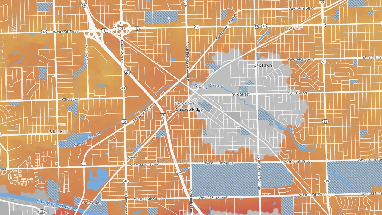 Transit Grade map of 60415, IL