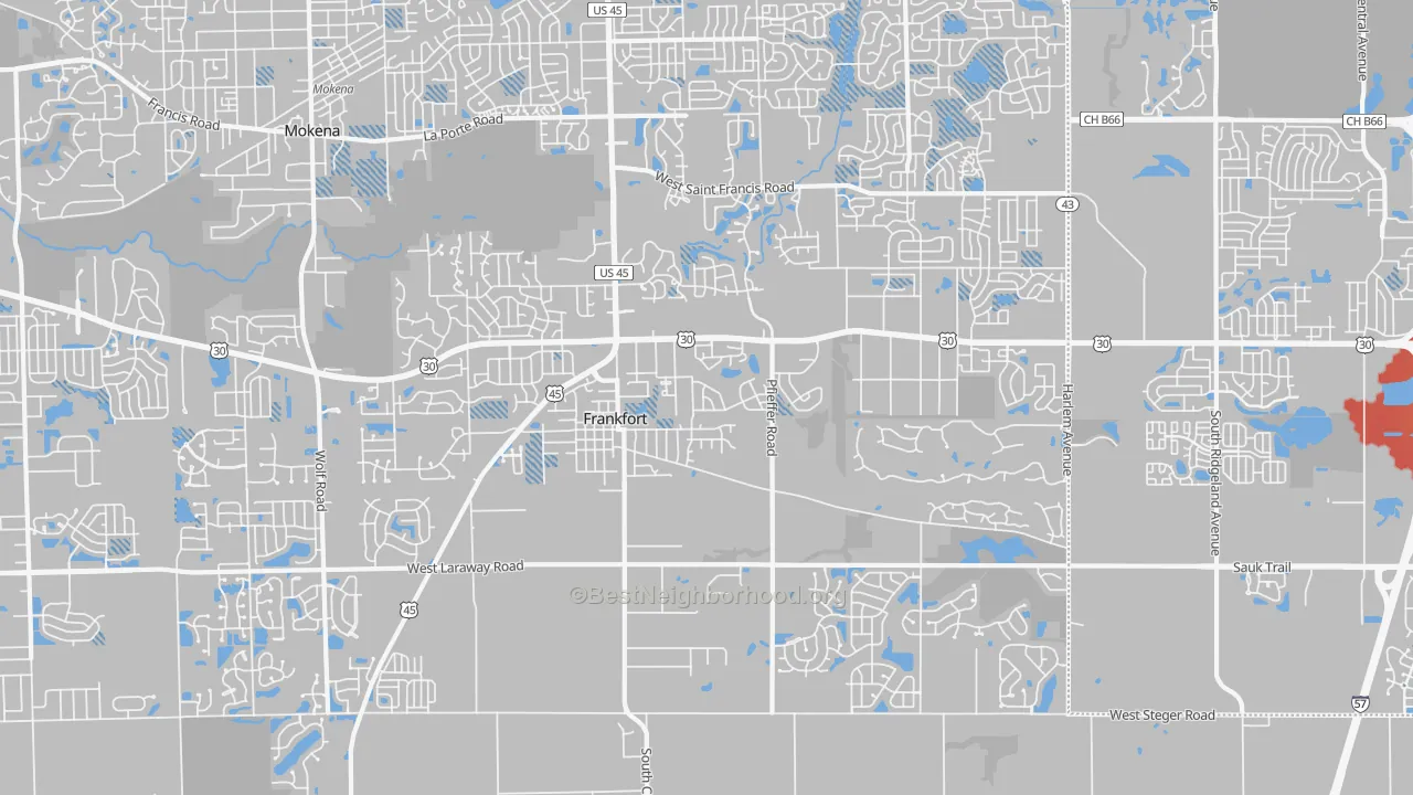Transit Grade map of 60423, IL
