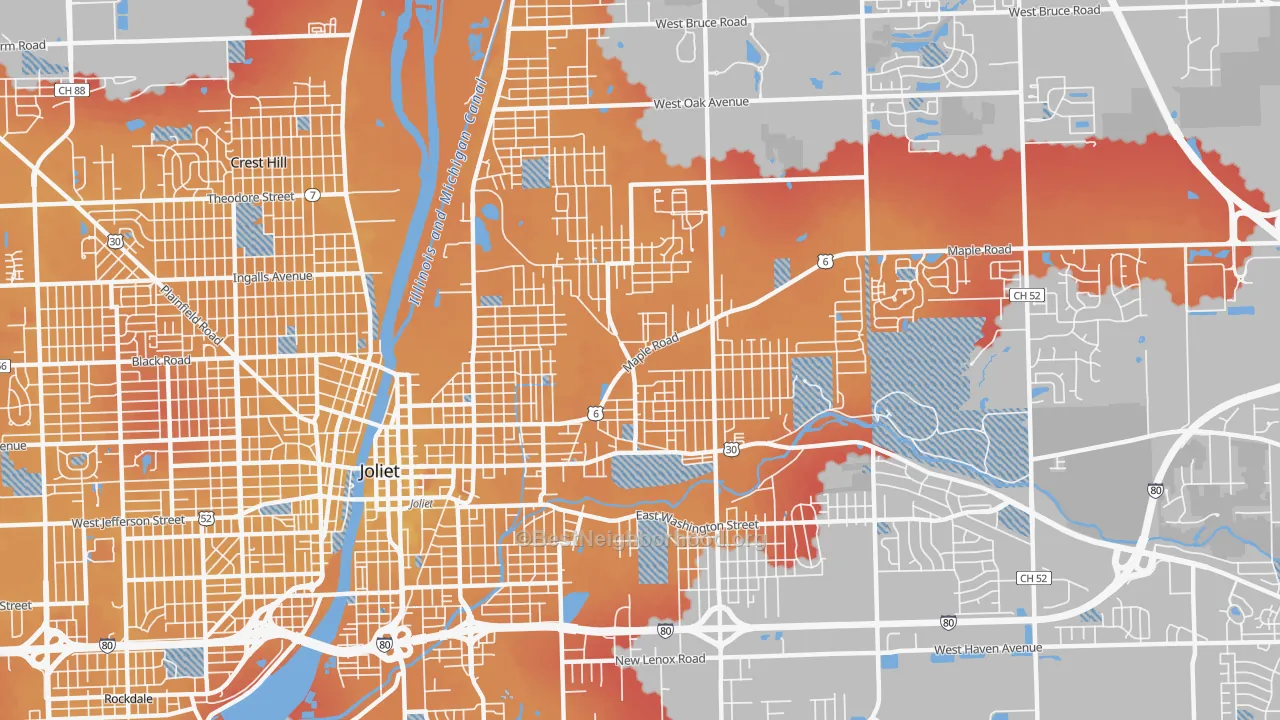 Transit Grade map of 60432, IL