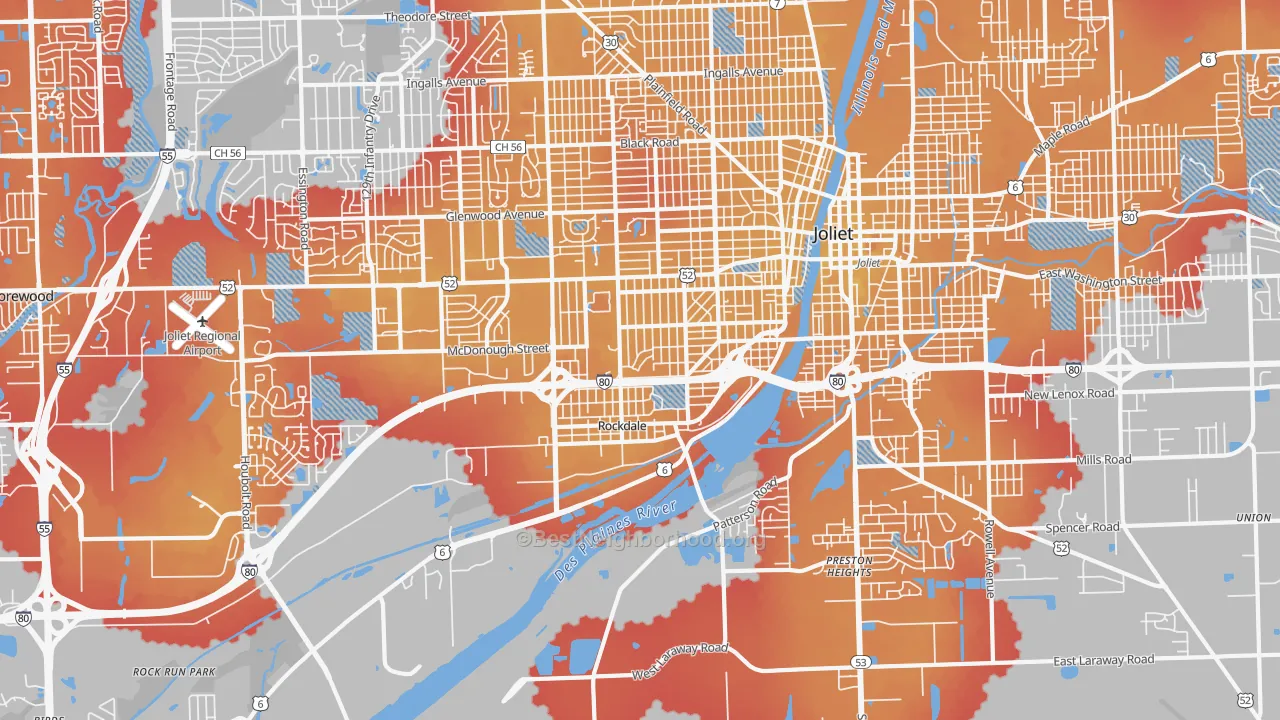 Transit Grade map of 60436, IL