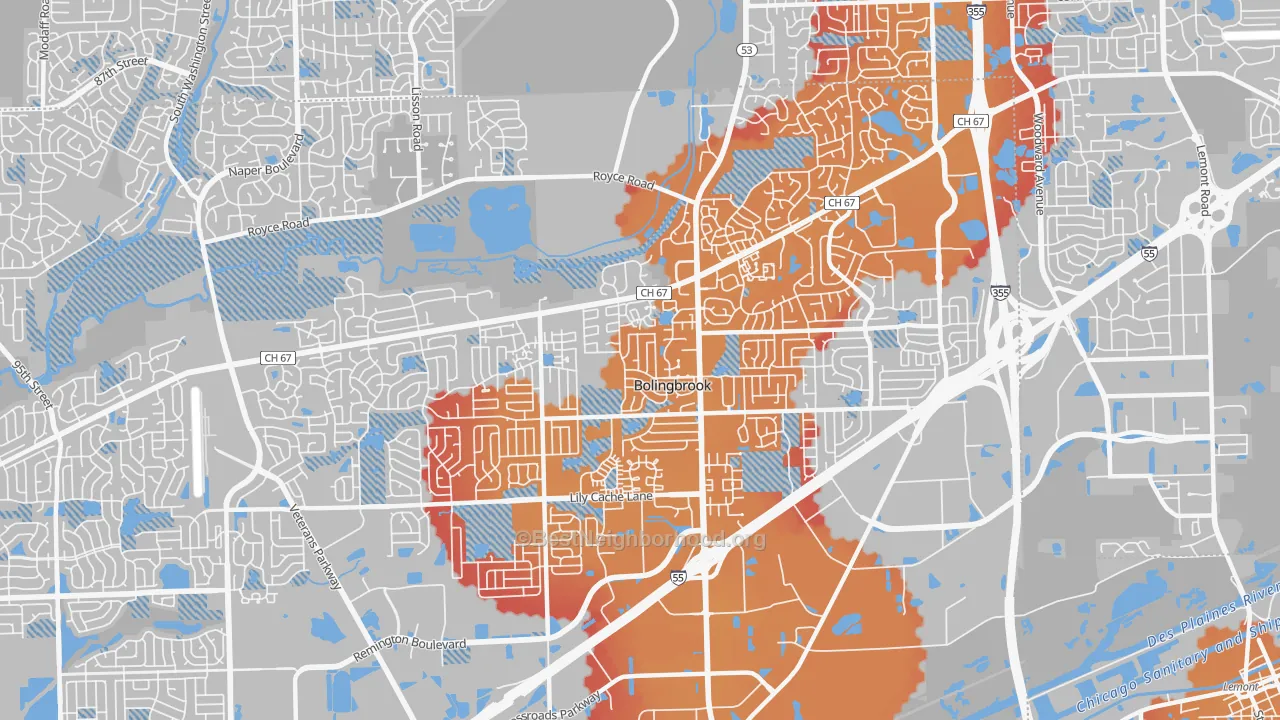 Transit Grade map of 60440, IL