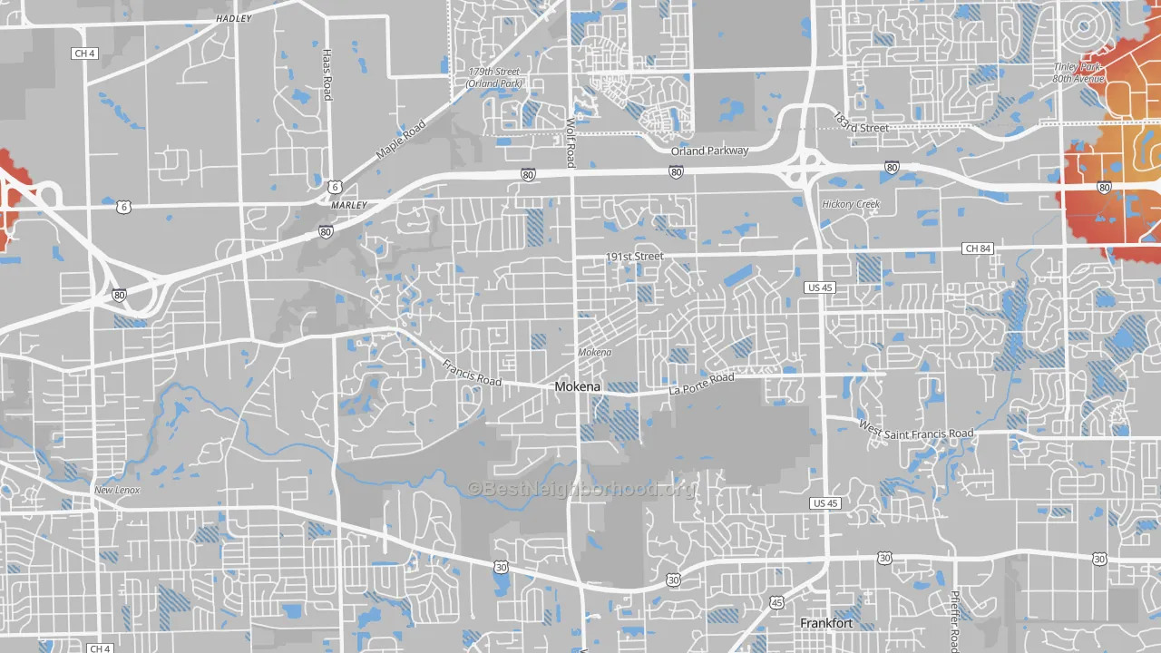 Transit Grade map of 60448, IL