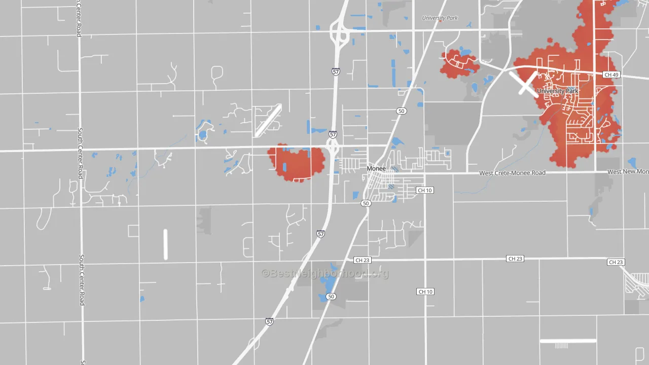Transit Grade map of 60449, IL