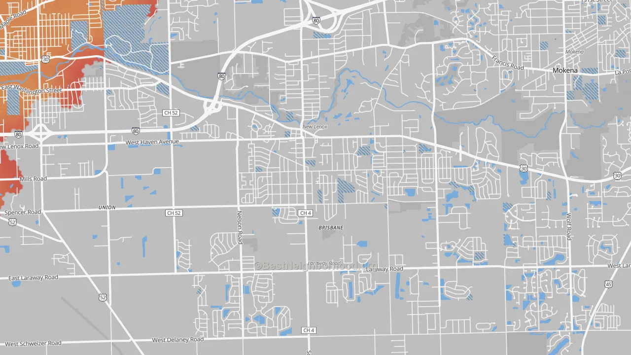 Transit Grade map of 60451, IL