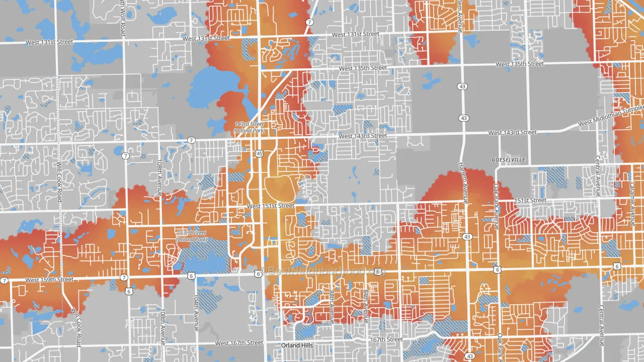 Transit Grade map of 60462, IL