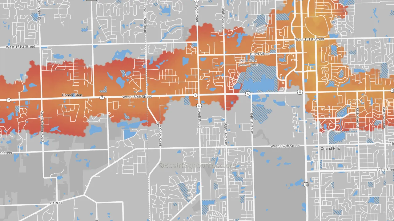 Transit Grade map of 60467, IL