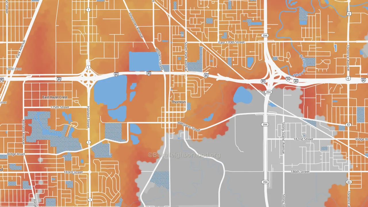 Transit Grade map of 60476, IL