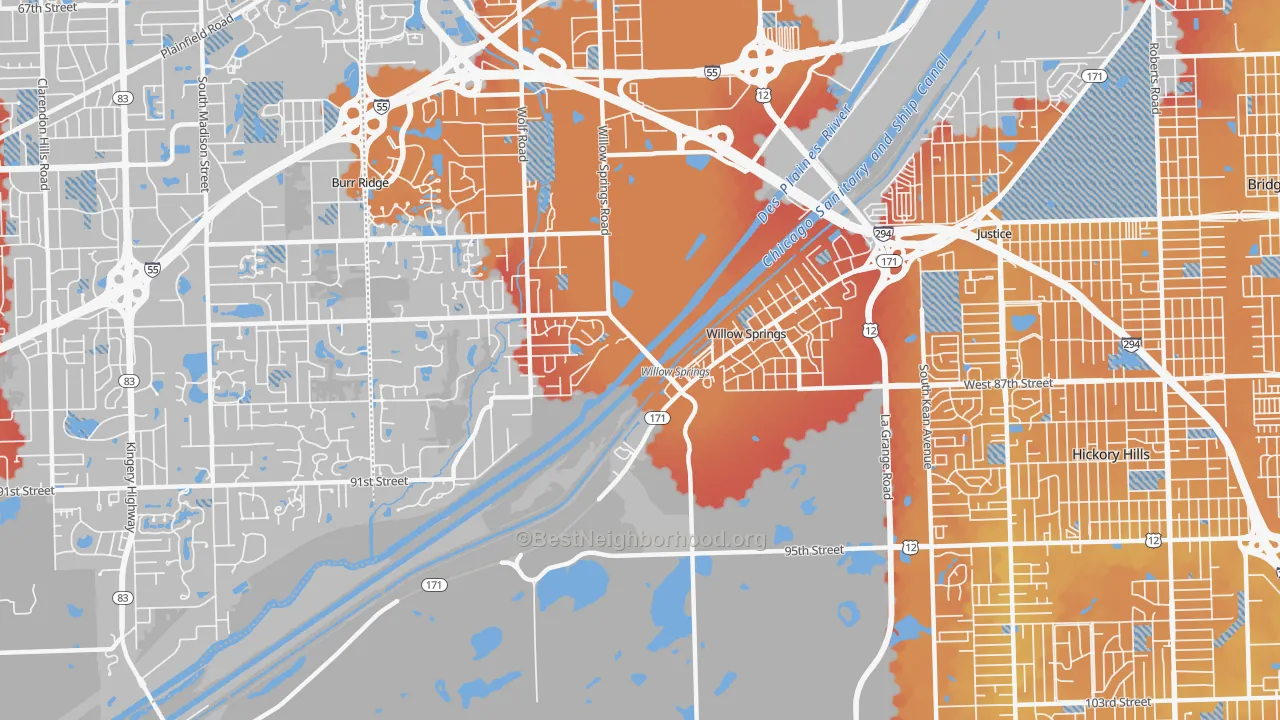 Transit Grade map of 60480, IL