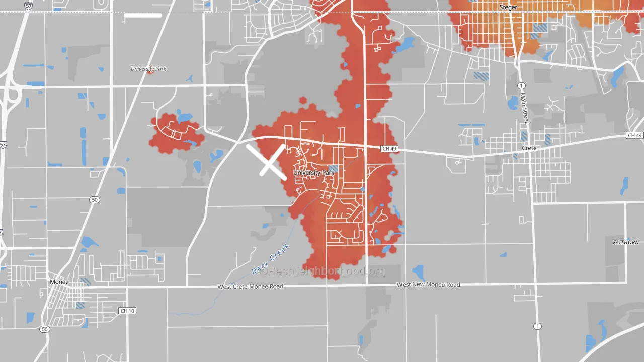 Transit Grade map of 60484, IL