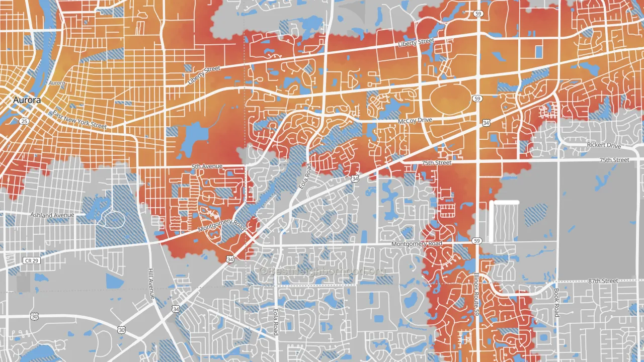 Transit Grade map of 60504, IL