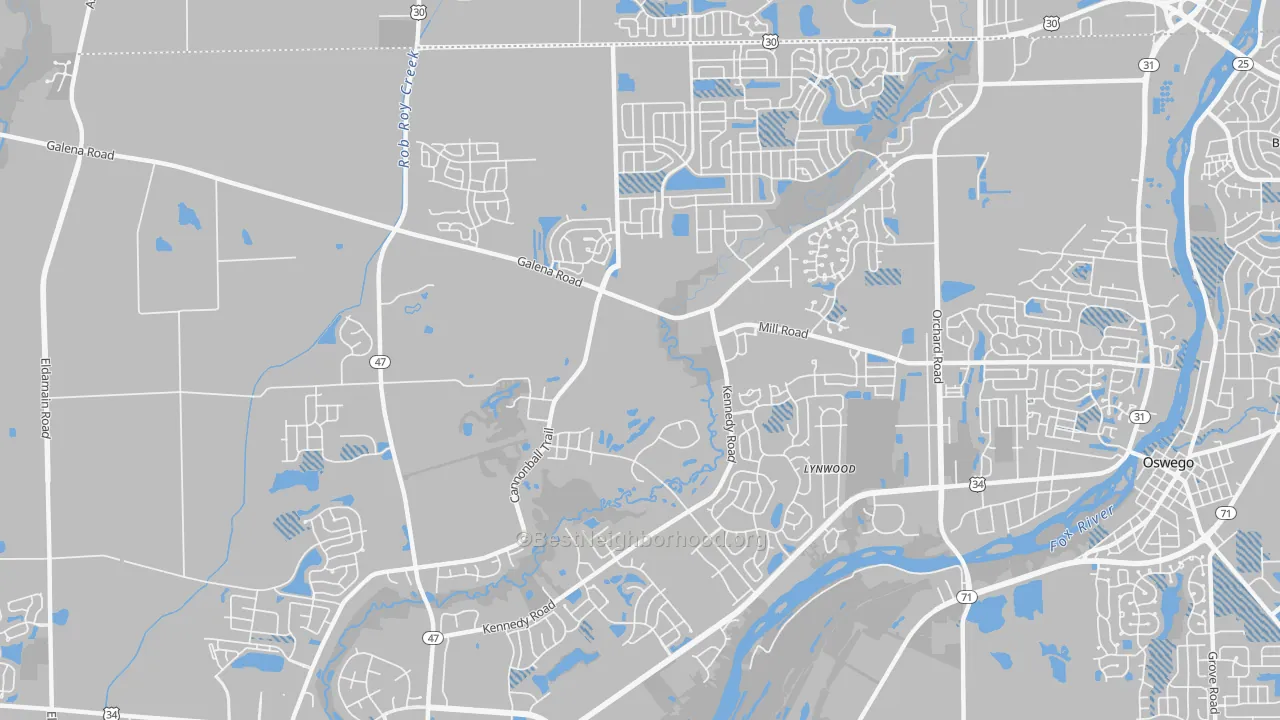 Transit Grade map of 60512, IL