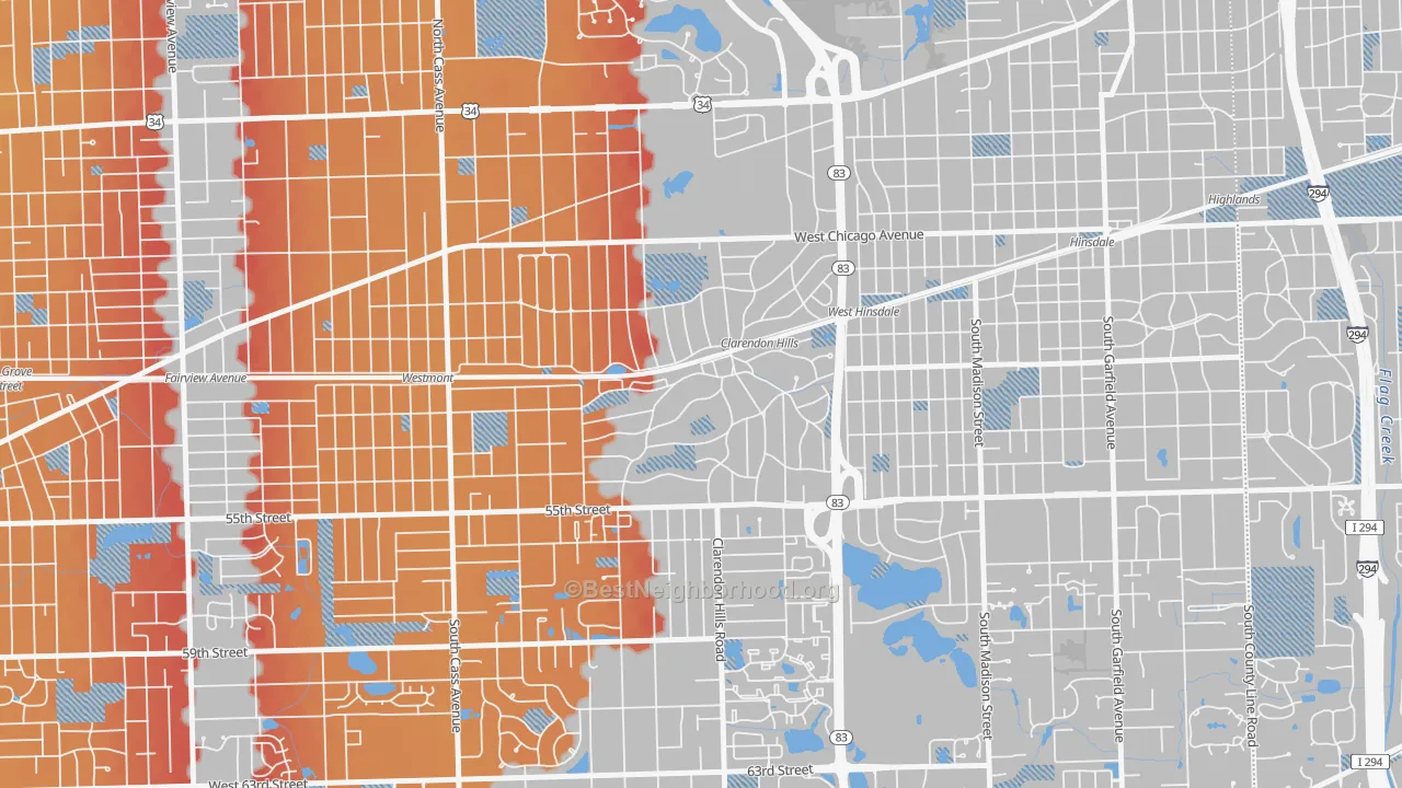 Transit Grade map of 60514, IL