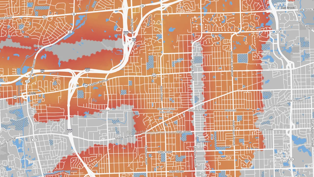 Transit Grade map of 60515, IL