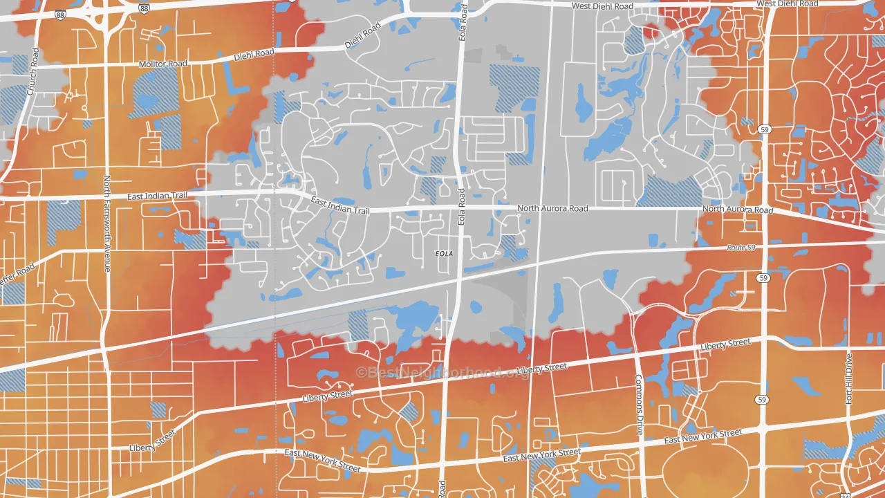 Transit Grade map of 60519, IL