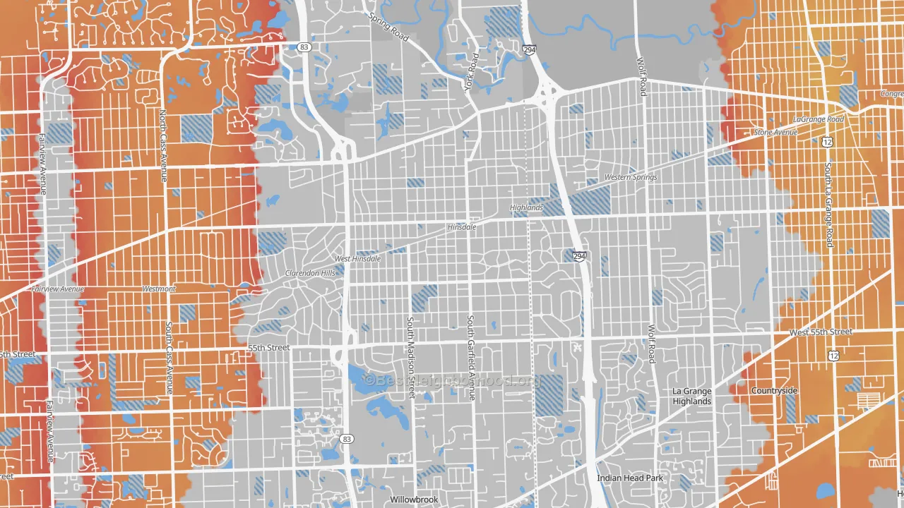 Transit Grade map of 60521, IL