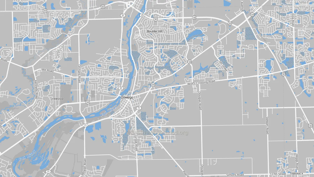 Transit Grade map of 60543, IL