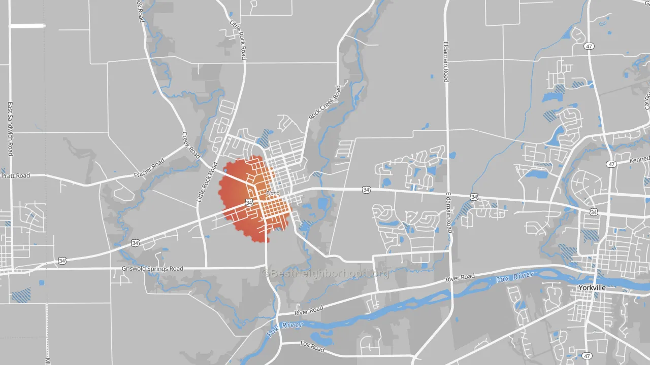 Transit Grade map of 60545, IL
