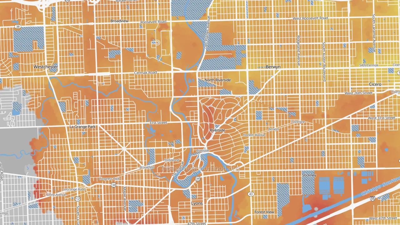 Transit Grade map of 60546, IL