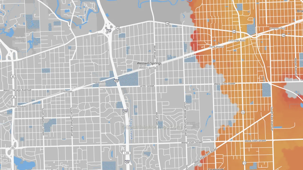 Transit Grade map of 60558, IL