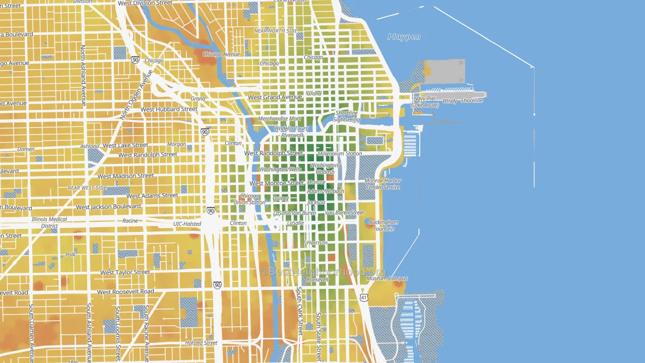 Transit Grade map of 60603, IL