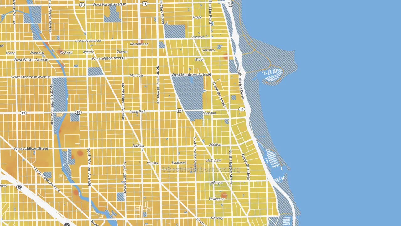 Transit Grade map of 60613, IL
