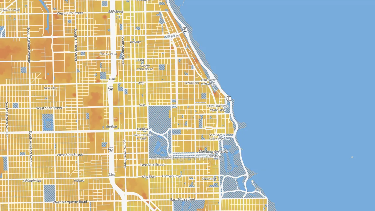 Transit Grade map of 60615, IL
