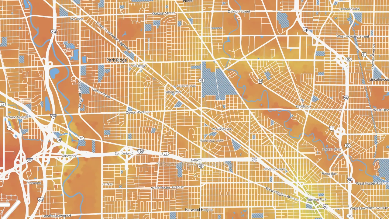 Transit Grade map of 60631, IL
