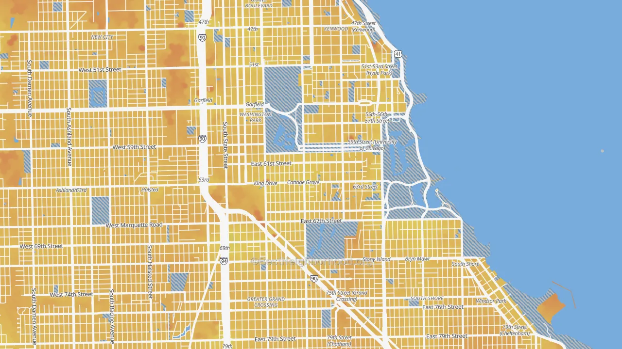 Transit Grade map of 60637, IL