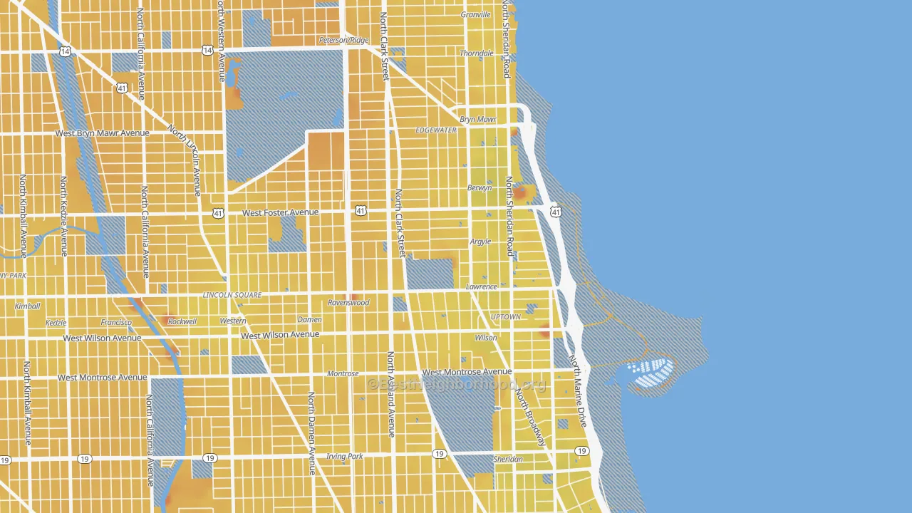 Transit Grade map of 60640, IL