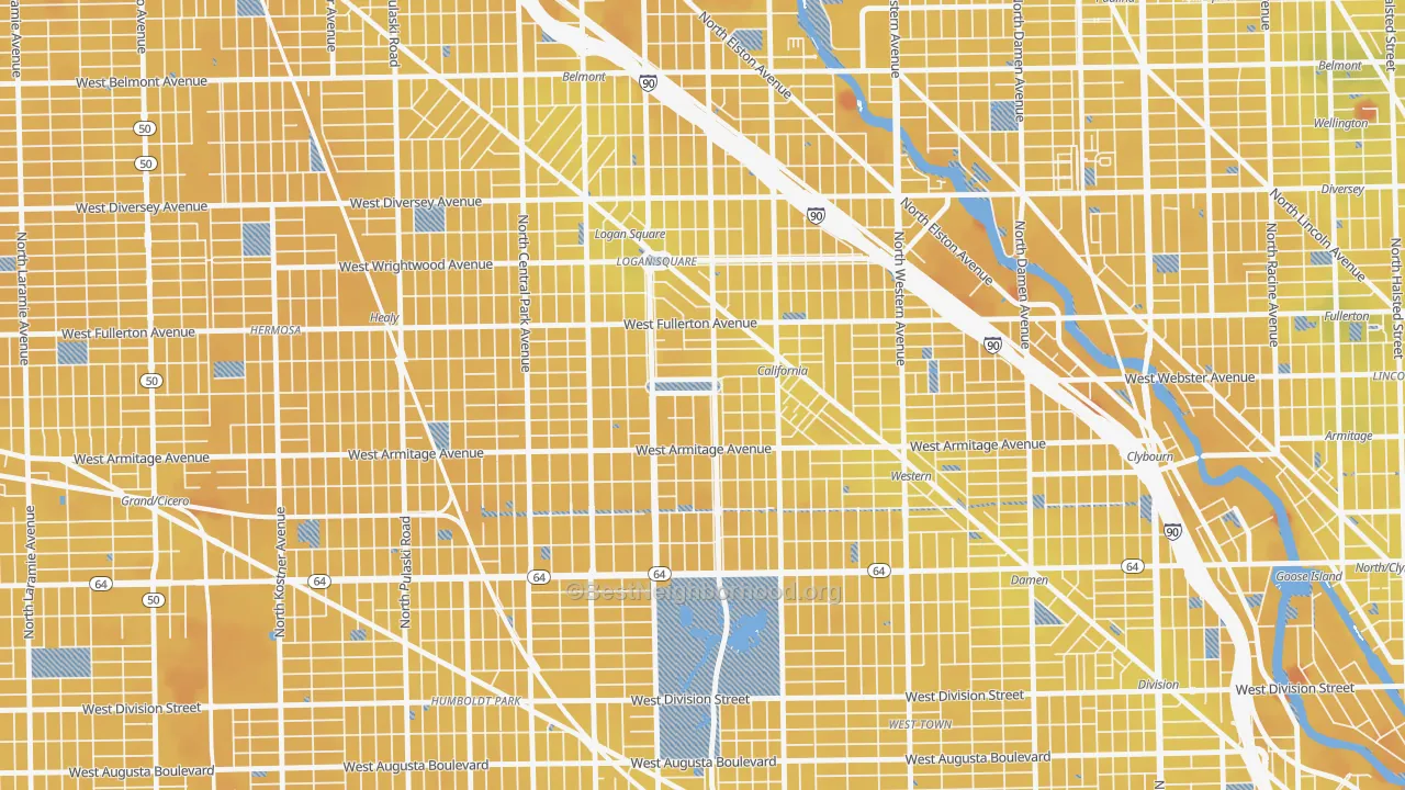 Transit Grade map of 60647, IL