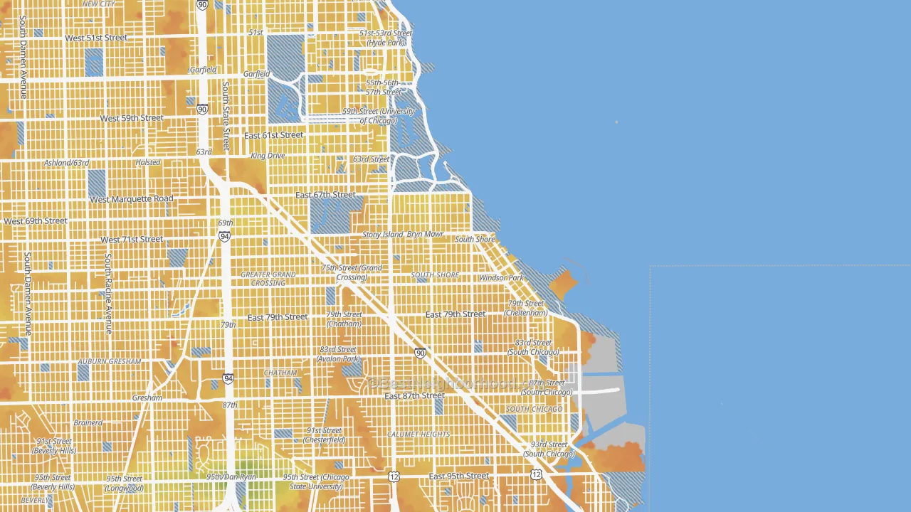 Transit Grade map of 60649, IL