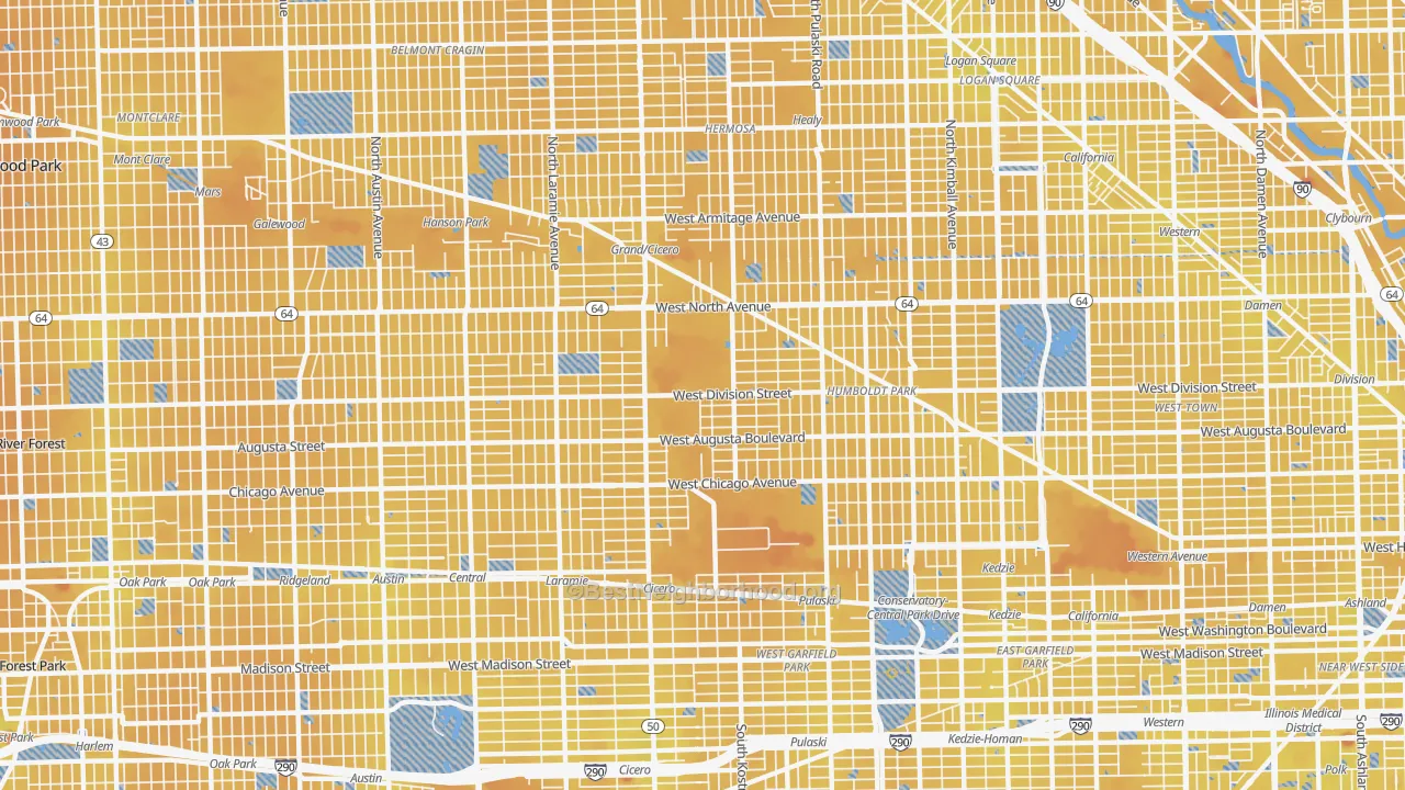Transit Grade map of 60651, IL