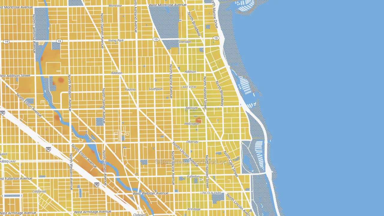Transit Grade map of 60657, IL